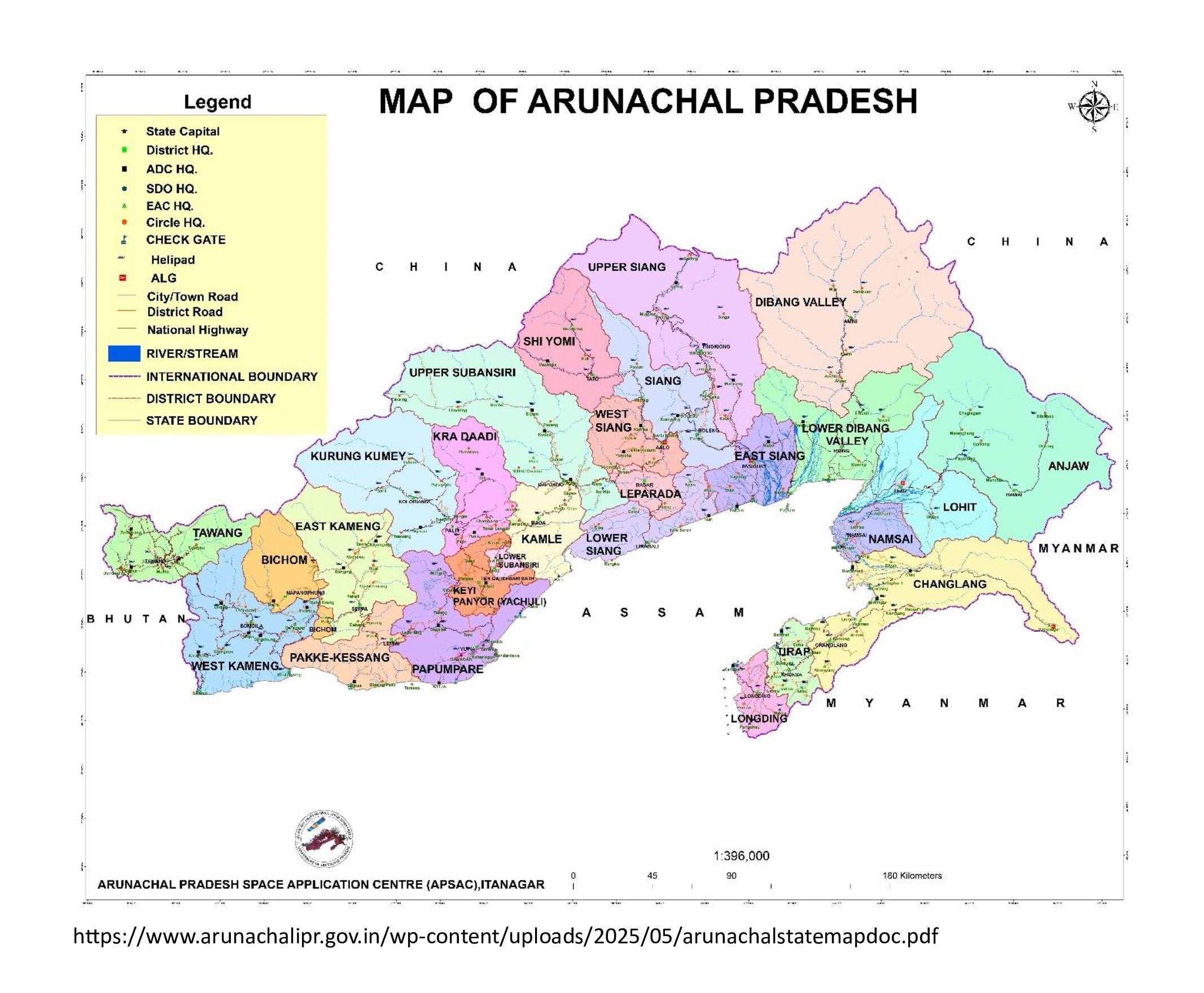 Arunachal Pradesh Map